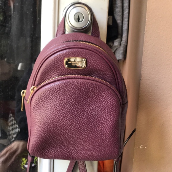 purple michael kors backpack